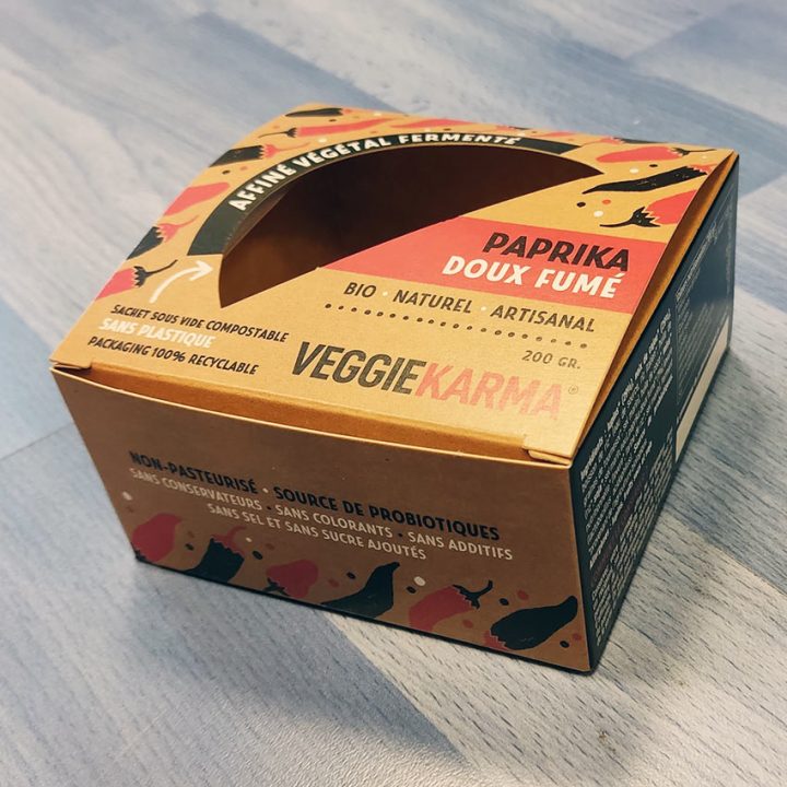 caja ecológica para quesos veganos