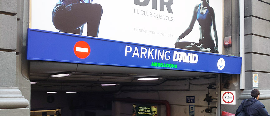 rótulo para parking en Brcelona