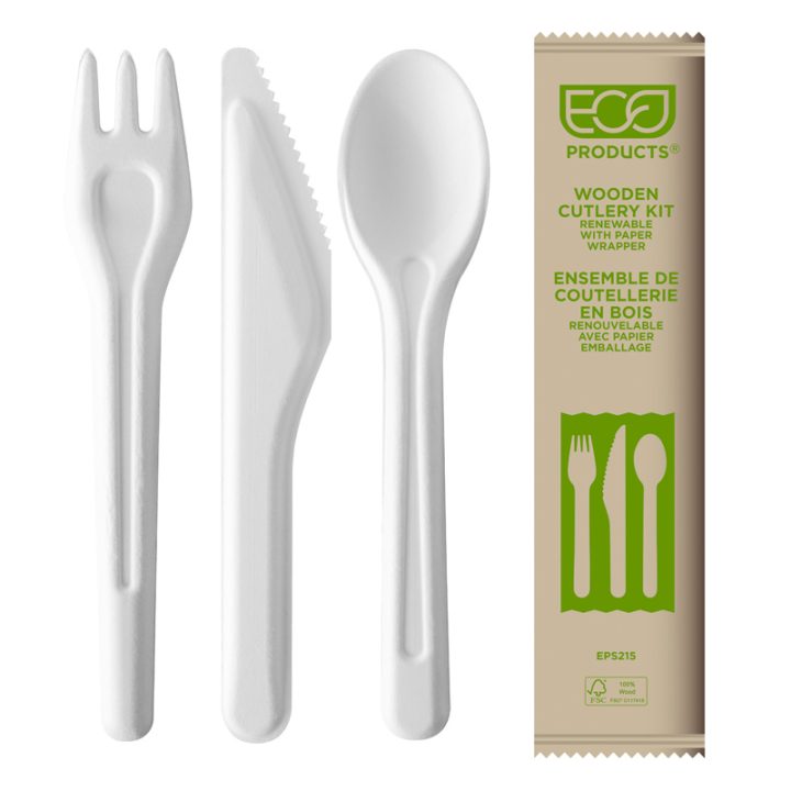 pack de cubiertos ecológicos compostables y desechables