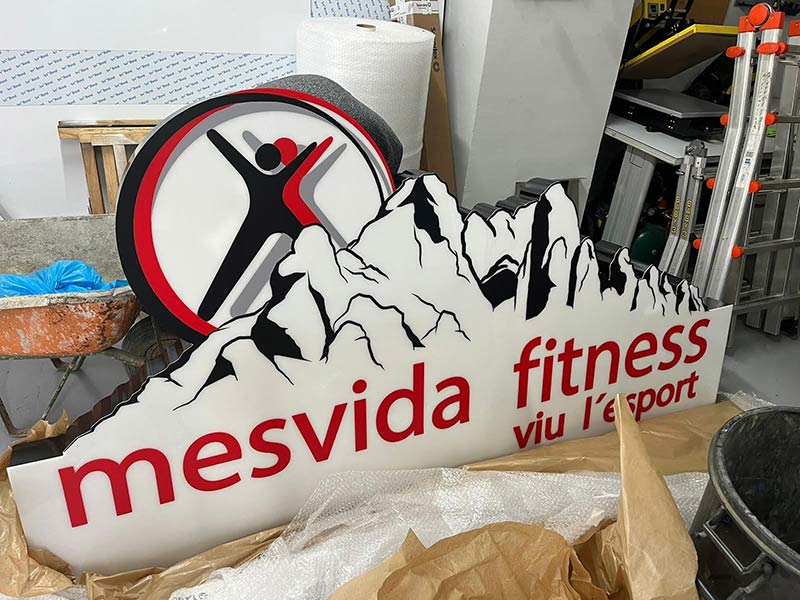 rótulo personalizado para gimnasio