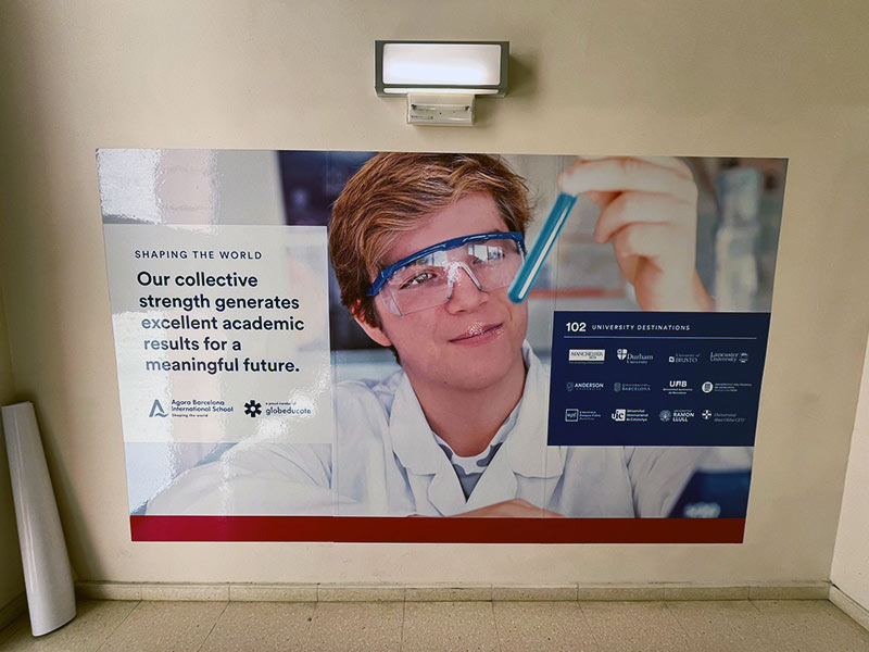 rotulación de paredes en Universidades