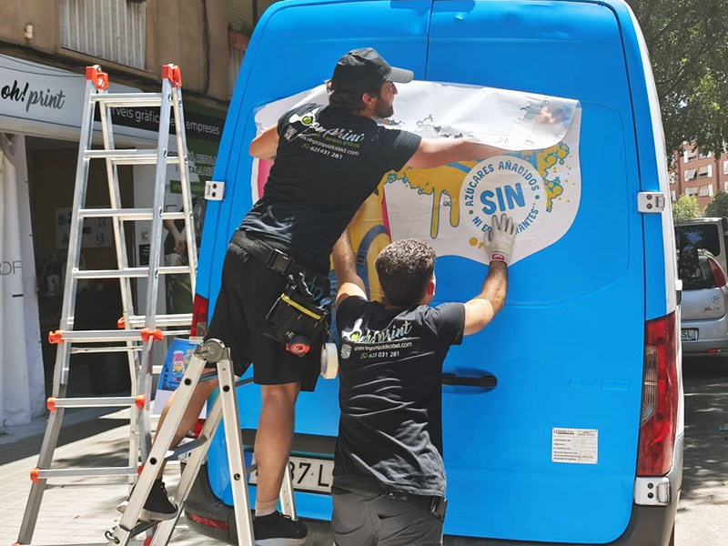 rotulación integral de furgoneta con vinilo de wrapping